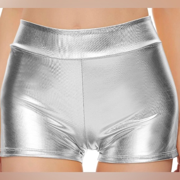 Kepblom Pants - Kepblom Stretch Shorts Silver Women’s Size Small